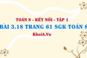 Bài 3.18 trang 61 SGK Toán 8 tập 1 Kết nối tri thức